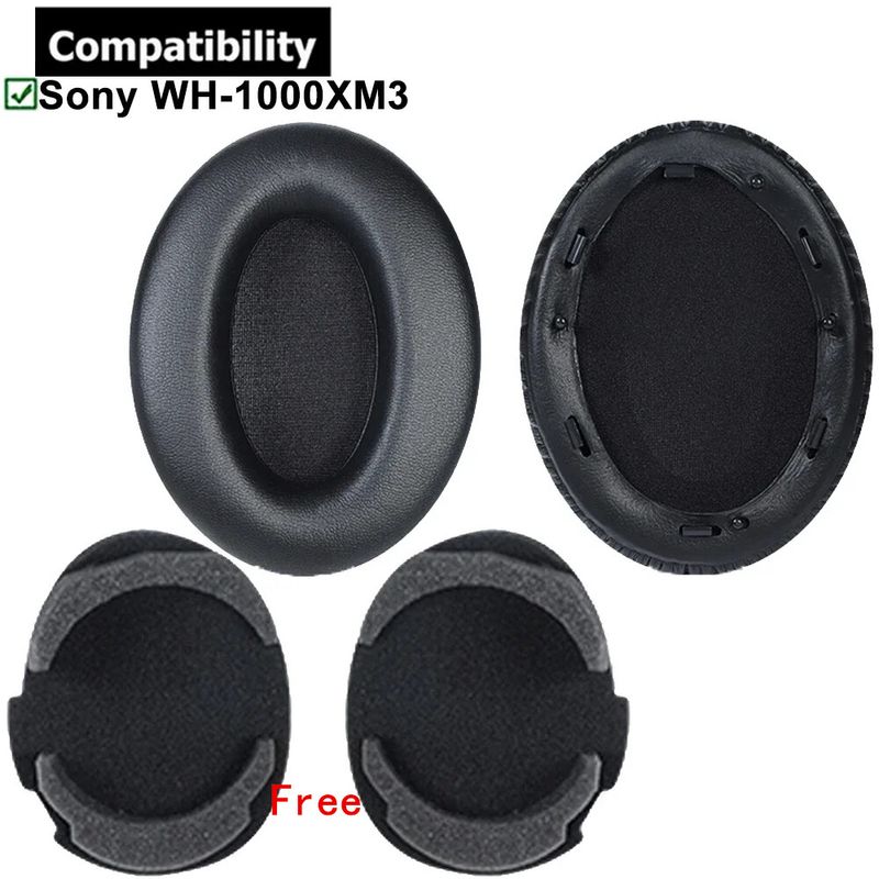 ยางหูฟัง Replacement Earpads Cushions For Sony WH-1000XM4 WH-1000XM3 WH-1000XM2 MDR-1000X Soft Protein Leather Memory Foam Ear Pads  WH1000XM4 WH 1000 XM4 XM3 XM2 Headphones WH1000XM3 WH1000XM2