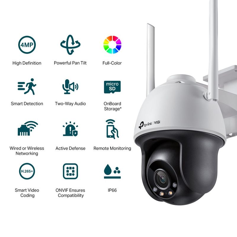 Tp-link Vigi C540W 4Mp กล้องวงจรปิดไร้สายภายนอก ภาพสี Full-Color Network wifi Camera : ltgroup