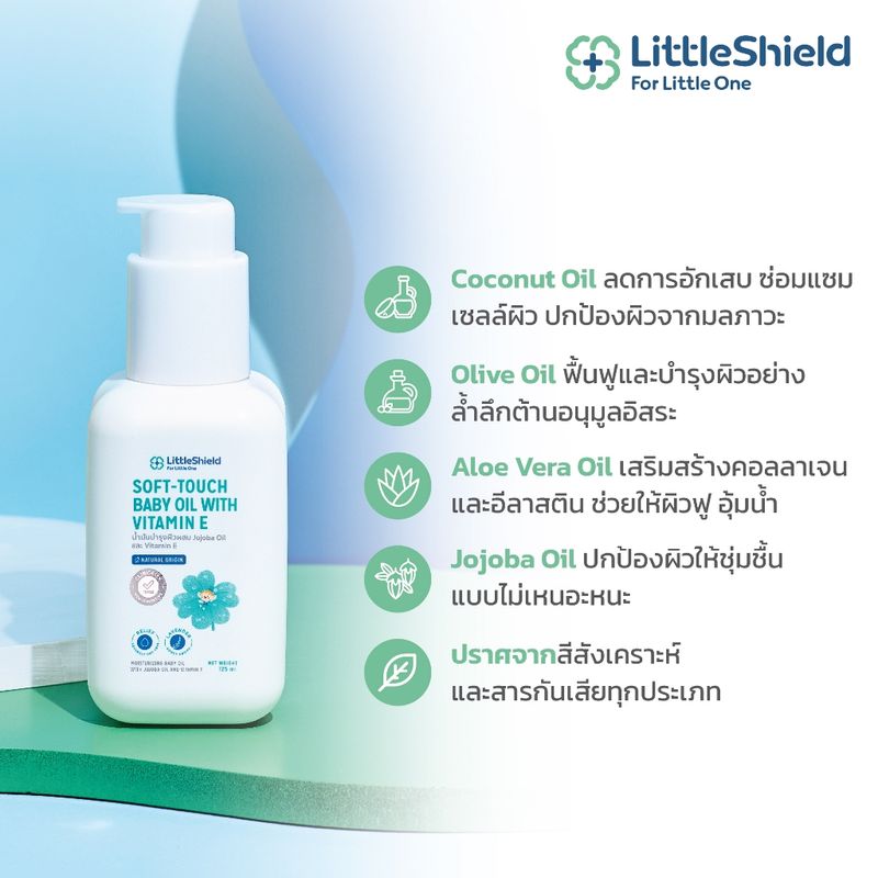 LITTLE SHIELD:เซ็ตอาบน้ำฟื้นฟูผิวบอบบางแพ้ง่าย