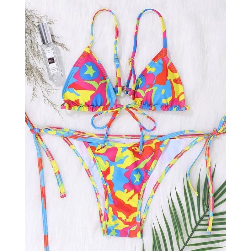 ￼👙ชุดว่ายน้ำ bikini บิกินี่ ทูพีช สายฝอ แบบเยอะ พร้อมส่งในไทย