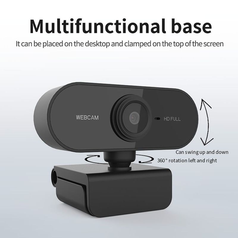 [กล้องเว็บแคมชัด! 1080P HD Auto Focus พร้อมไมค์ในตัว ] คอมพิวเตอร์ กล้อง Webcam 1080p Full HD ไม่ต้องลงไดรเวอร์