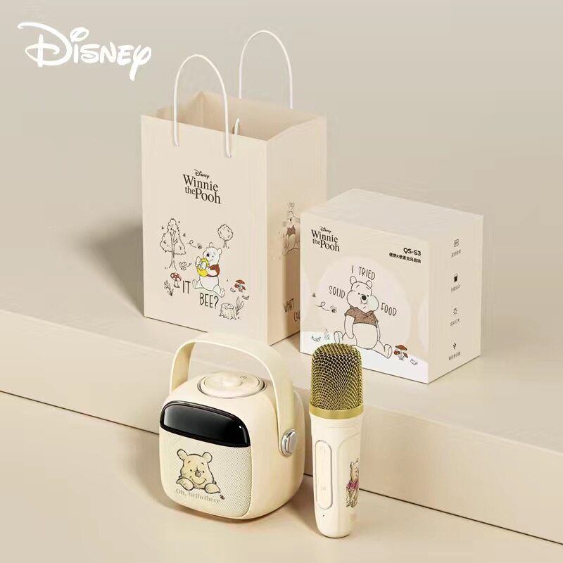 Disney QS-S3 ไมโครโฟน เสียง ไมโครโฟนในตัว ไร้สาย บลูทูธ ชื่อเต็ม ร้องเพลง คาราโอเกะ บ้าน ซับวูฟเฟอร์กลางแจ้ง ขนาดเล็ก KTV แบบพกพา ลำโพงคุณภาพสูง