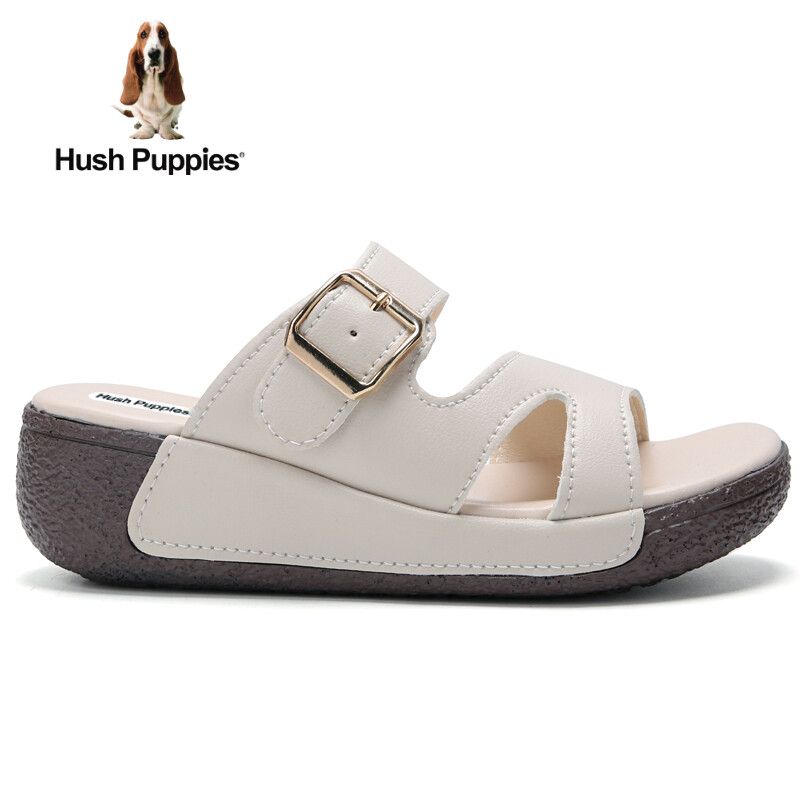 Hush Puppies_รองเท้าผู้หญิง รุ่น Dorri 3 Band Slide HP IWSFBZN05F - สีเบจ รองเท้าแตะหนังแท้ รองเท้าแบบสวม จากคอลเล็คชัน The Body Shoes Pevita Super Women Sandals