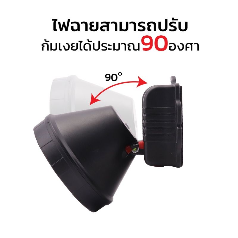 Nataku ไฟฉายคาดศีรษะ LED 200W ไฟฉายคาดหัว ไฟฉายคาดหัวแรงสูง ไฟส่องกบ ใช้ได้ 8 ชั่วโมง ปรับระดับได้