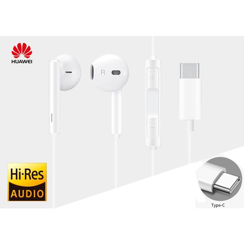 หัวเว่ย Hi-Res USB Type-C หูฟัง ชุดหูฟังมีสายสำหรับ Huawei Mate 10 Xiaomi 6 5Fit for:Huawei mate 10 (Samsung iPad Proใช)