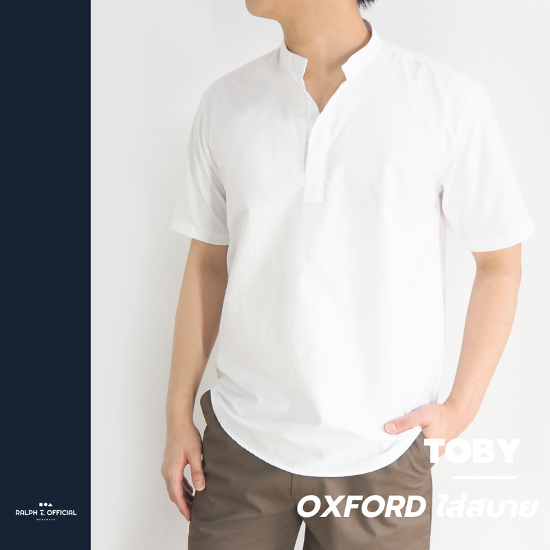 เสื้อเชิ้ตแขนสั้น TOBY SHORT SLEEVE - RALPH T OFFICIAL เสื้อเชิ้ตชาย เสื้อเชิ้ต ผู้ชาย แขนสั้น เสื้อเชิ้ตคอจีน เสื้อคอจีน เสื้อฮาวาย men shirt เสื้อโปโลชาย