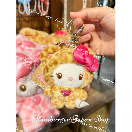 🇯🇵พวงกุญแจตุ๊กตาคิตตี้ ลายเสือ Keopard Sanrio Japan