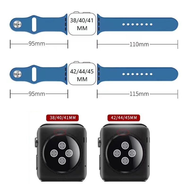 Smart Watch strap ซิลิโคนเหลว สายนาฬิกาข้อมือ smart watch s 1/2/3/4/5/6 SE silicone strap 38/40/42/44/49mm