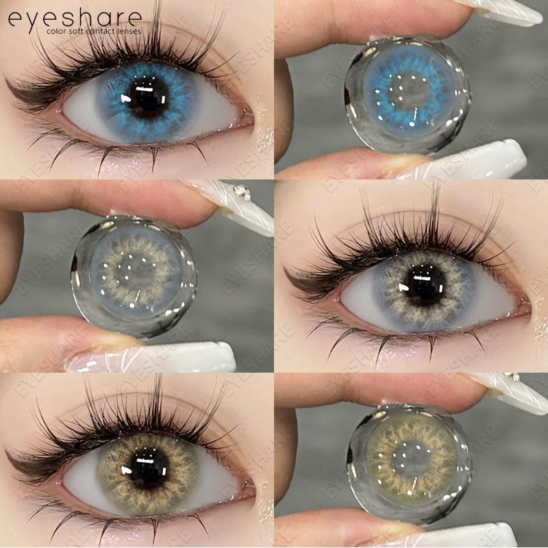 Eyeshare TAYLOR ชุด  2 ชิ้น/ คู่ คอนแทคเลนส์ตาโตสีฟ้า คอนแทคเลนส์ตาหวาน คอนแทคเลนส์รายปี