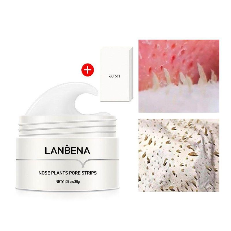 LANBENA Blackhead Remover Nose Strips Mask Pore Strip Sheets Black 60 Blackheads Of With Acne To Comes And Paper Mask Remove Remove U5L2