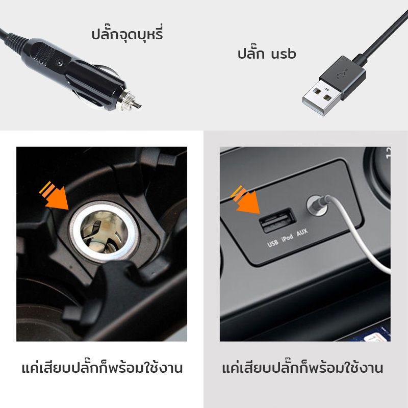 (มีสินค้)พัดลมติดรถยนต์ พัดลม พัดลมพกพา 12v/24v หัวคู่ พัดลมในรถยนต์ USB ในรถยนต์  360 องศาพัดลม กระจายความเย็น 2 ระดับ Car Fan Cooler SUV รถบรรทุกบ้าน