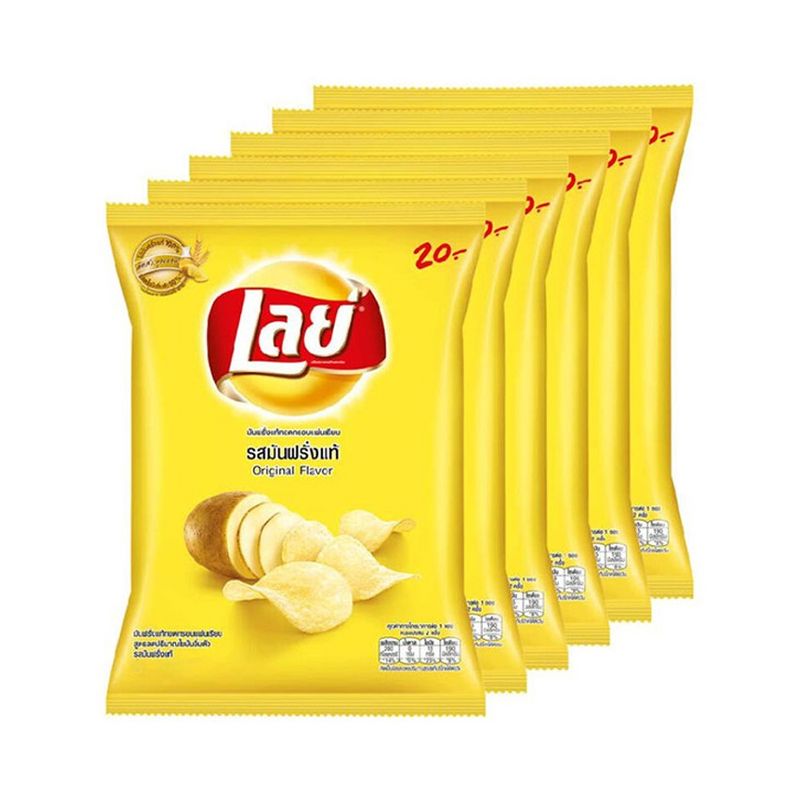 LAY'S เลย์คลาสสิค มันฝรั่งทอดกรอบ รสเกลือ 50 กรัม X6 ถุง