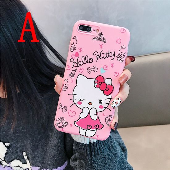 เคสโทรศัพท์มือถือ ลายการ์ตูนคิตตี้น่ารัก สําหรับ Iphone 13 12 Mini 11 Pro Max X Xs Xr 8 7 6 6S Plus