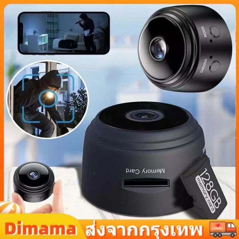 【ส่งจากประเทศไทย】 A9 Mini กล้อง Wifi 1080P HD IP กล้อง DVR Night Vision การตรวจสอบความปลอดภัยภายในบ้าน I Night แม่เหล็กไร้สาย Mini กล้องวิดีโอ Micro การเฝ้าระวั