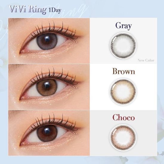 {{พร้อมส่ง}} รายวัน OLENS รุ่น VIVI RING 1DAY Brown, Gray, Choco (สายตา 0 ถึง -5.00) คอนแทคเลนส์เกาหลี