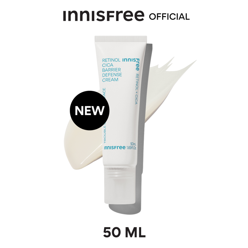 Innisfree Retinol Cica Barrier Defense Cream 50 ml. อินนิสฟรี เรตินอล ซิก้า แบริเออร์ ดีเฟนซ์ ครีม 50 มล.