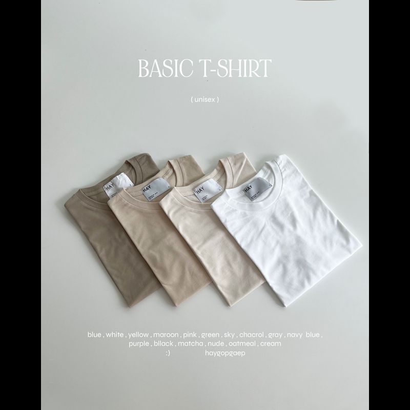 HAY - BASIC T-SHIRT เสื้อยืดสีพื้น