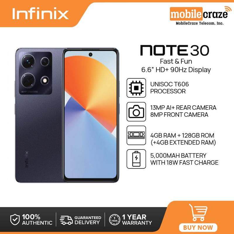 Infinix NOTE 30 phone 4G/5G (8+128/8+256GB) 120Hz FHD+ 6.78” screen SuperNight Film โทรศัพท์มือถือ สมาร์ทโฟน โทรศัพท์เกม