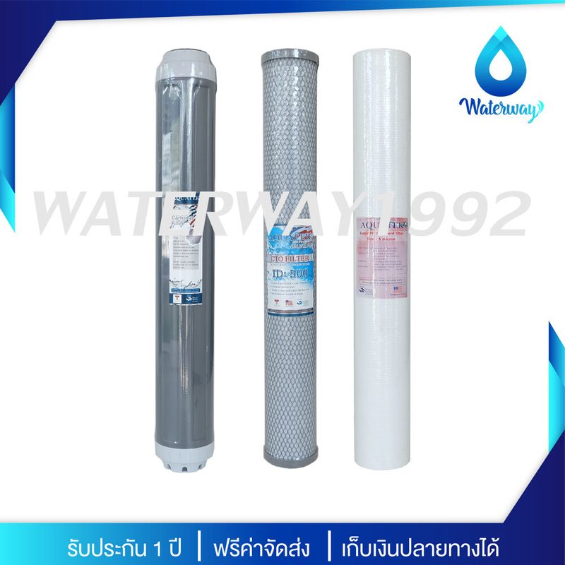 AQUATEK ไส้กรองน้ำ PP/PLT/CTO/RESIN ขนาด 20 นิ้ว คุณภาพสูง เหมาะกับเครื่องกรองน้ำดื่ม ตู้น้ำหยอดเหรียญ เครื่องกรองน้ำใช้