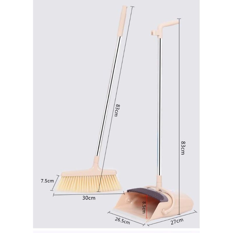 YiFeng ชุดไม้กวาดไม้กวาด หมุนได้ มีแปรงในตัวพร้อมที่ตักขยะ YF-1157