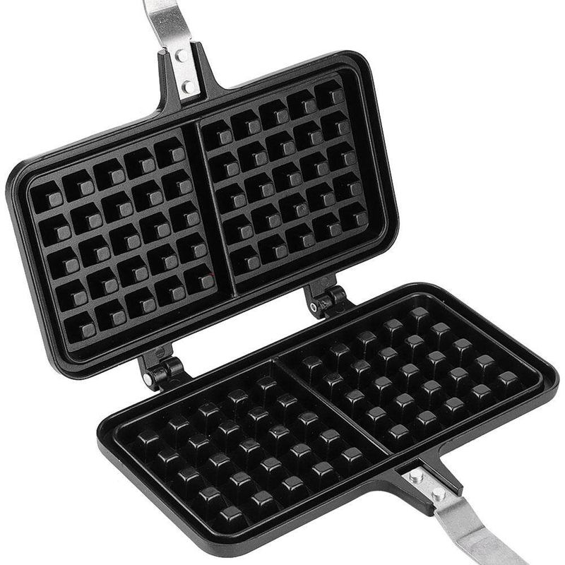 Waffle Maker Pan Mould Waffle Maker Maker Kitchen Gas Non-Stick Waffle Maker Pan Mold Waffle Baking Tool Mold Press Plate Cooking Baking Tool Household Kitchen Gas Non-Stick Waffle