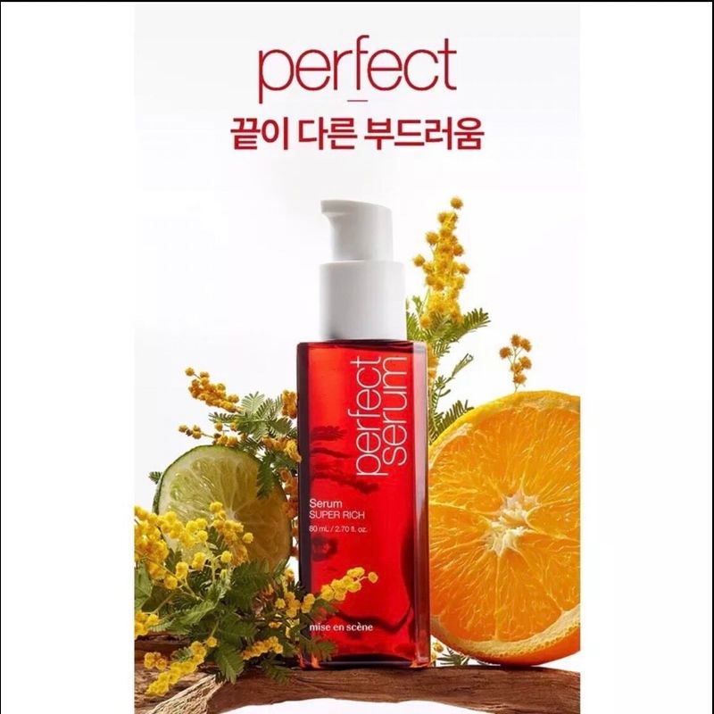 แพคเกจใหม่ น้ำมันใส่ผม น้ำมันบำรุงผม Mise Enscene Perfect Serum 80ml เซรั่มบำรุงผม จากเกาหลี แท้ 100%