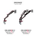 ERGONOZ แขนจับจอ ขาตั้งจอคอมพิวเตอร์ Monitor Arm รุ่น ARMOUR สำหรับหน้าจอ 17 - 35 นิ้ว