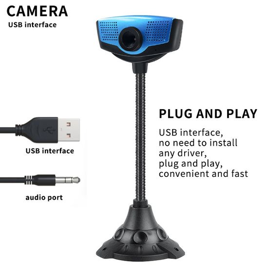 กล้องเวปแคม FULL HD 480Pไดร์เวอร์ HD คอมพิวเตอร์ Video Conferencing Camera