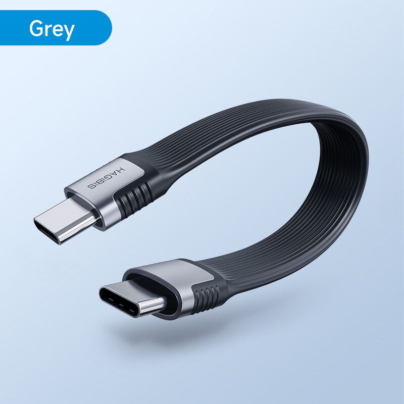 Hagibis สายข้อมูล USB4 40อะแดปเตอร์ Gbps USB USB C ถึง Type C สายสั้นแบบพกพาสายชาร์จเร็ว PD 240W 8K 60Hz เข้ากันได้กับ Thunderbolt 3/4อุปกรณ์พอร์ต Type-C USB4สำหรับแบตสำรอง SSD