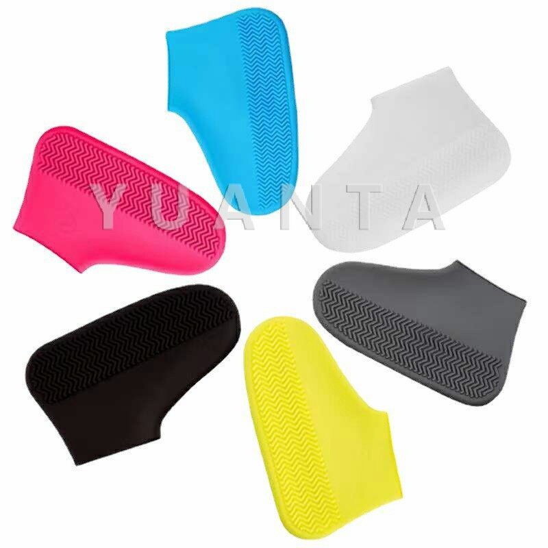 YUANTA ถุงคลุมรองเท้ากันน้ำ ซิลิโคนหุ้มรองเท้า ที่หุ้มรองเท้ากันฝน กันลื่น waterproof shoe covers