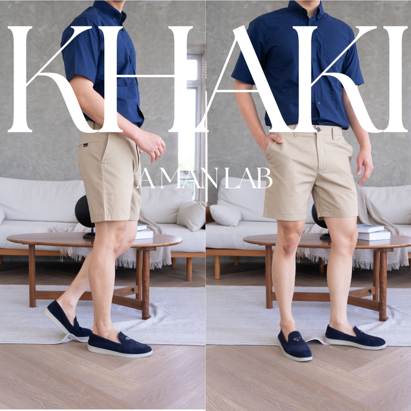 กางเกงขาสั้นผู้ชาย 16 นิ้ว รุ่น เทป A MAN LAB MEN SHORTS กาง เกง ขาสั้น ผู้ชาย สีขาว กางเกงขาสั้นชาย กางเกงขาสั้นชิโน่ กางเกงขาสั้นผช