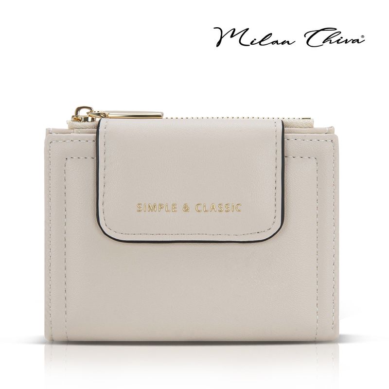 Milan Chiva รุ่น Front Flap Zipper Wallets   กระเป๋าสตางค์ใบสั้น แบบซิปพับได้ หนัง PU