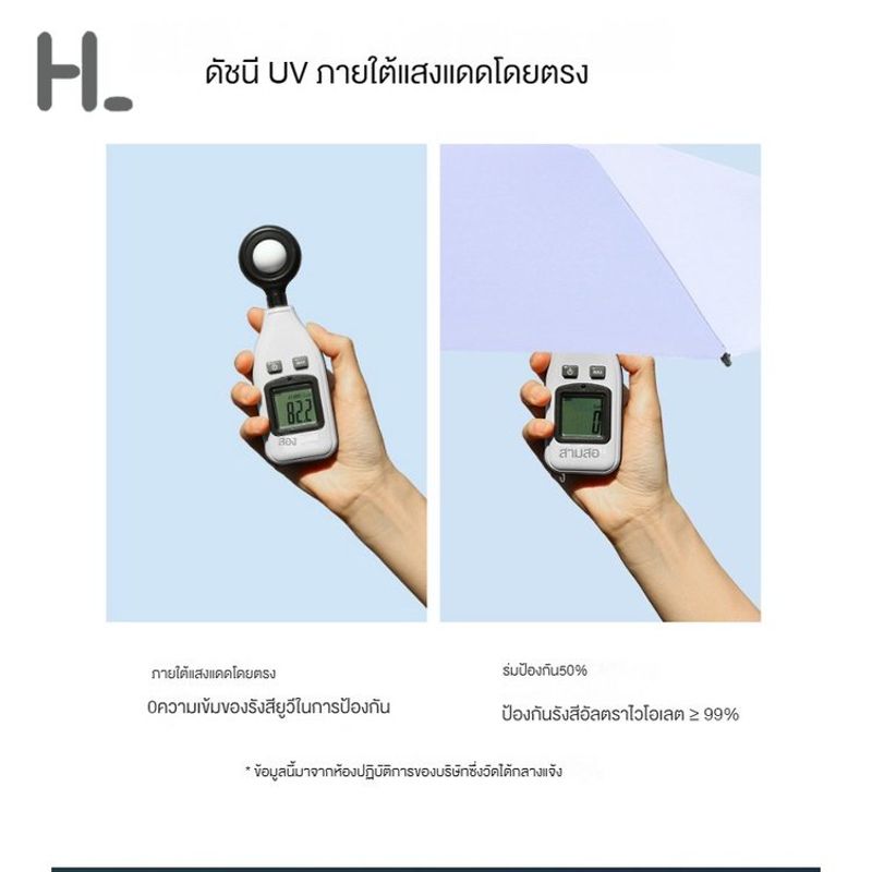 Happylife ร่มพับ UPF50+ ร่มกัน UV ร่มไซส์พกพา กันยูวี 100% ร่มมินิ พร้อมกล่องเก็บร่ม