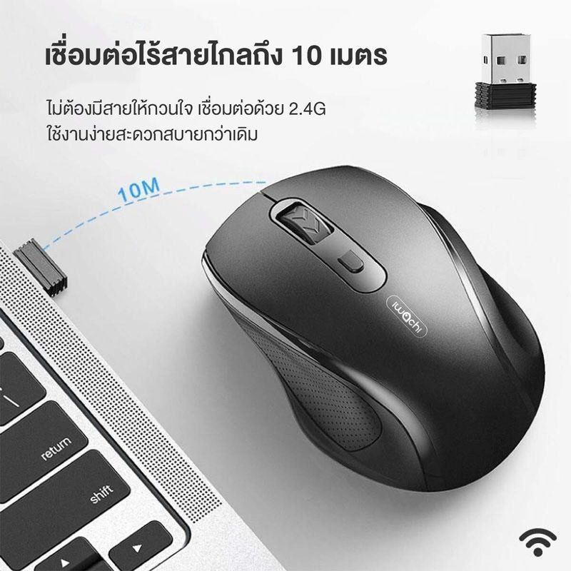 GONGNIU:Iwachi i1 Wireless Mouse,เมาส์ไร้สายiwachi-i1,สีดำ