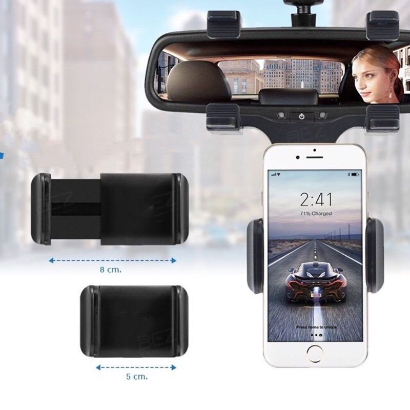 360°  ที่ติดโทรศัพท์ ในรถ สามารถปรับได้ ที่วางมือถือ แบบติดกับ กระจกมองหลัง CAR②  HOLDER