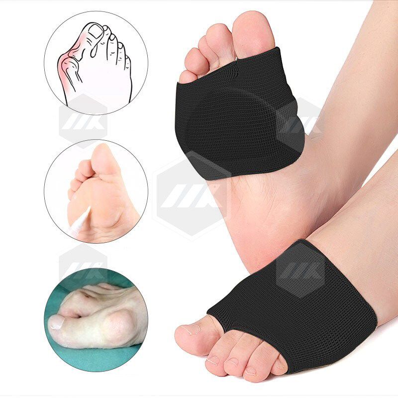 MK 2 Pcs ซิลิโคนเจล Half Insoles สำหรับ Metatarsal Forefoot Pain Relief รองเท้า Pads Ball Of Foot Cushions สำหรับ Hallux Valgus Corrector ถุงเท้า