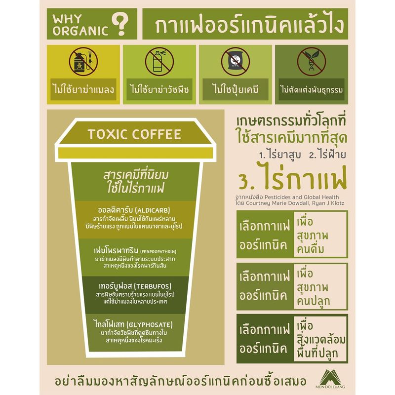 กาแฟออร์แกนิค ม่อนดอยหลวง - โกลด์ (500 กรัม)