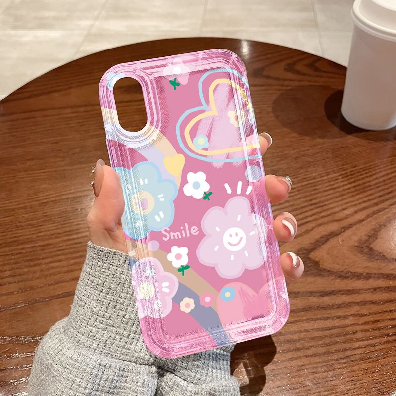 เคสโทรศัพท์ TPU ใส แบบนิ่ม สําหรับ Oppo A17 A57 A16 A76 A17K A15 A3s A5s A5 A9 A95 A1K A77s A77 A7 Realme 5i 6i 7i 8i 9i Shockproof Airbag Case