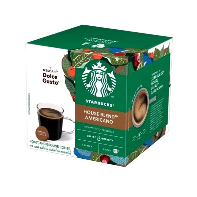 ล็อตใหม่ แพ็กเกจใหม่ STARBUCKS HOUSE BLEND AMERICANO BY NESCAFE DOLCE GUSTO EXP 03/25