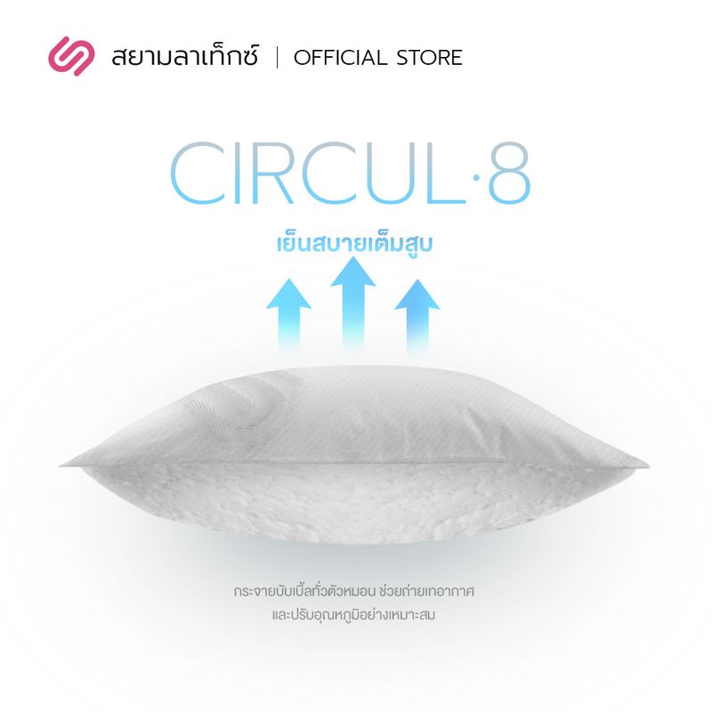 (ซื้อ 1 แถม 1) SiamLatex Micro Pillow  หมอนยางพาราปั่น อัดแน่น นุ่ม ฟู เด้งเต็มๆ ใบ เหมาะกับคนติดหมอนสูง ช่วยลดอาการปวดต้นคอ ปวดหลังได้ดี หมอนเย็น