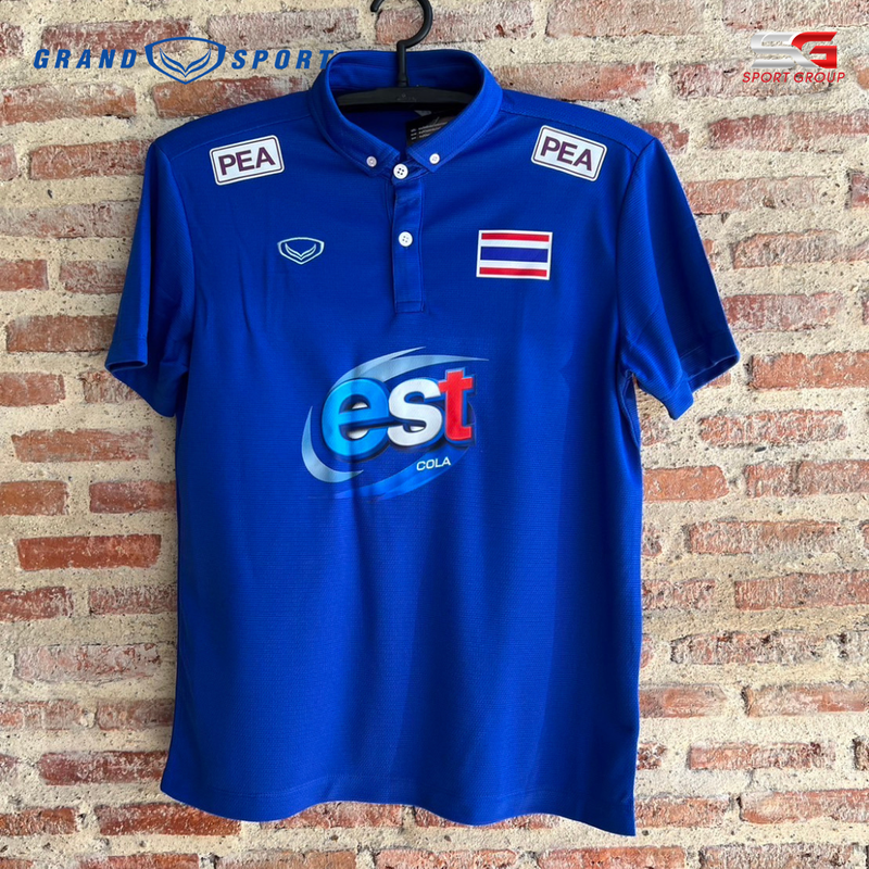 Grand Sport เสื้อโปโลวอลเลย์บอลทีมชาติ แกรนด์สปอร์ต เสื้อโปโลแขนสั้น เสื้อโปโลทีมชาติ  DIY รหัส 12-261