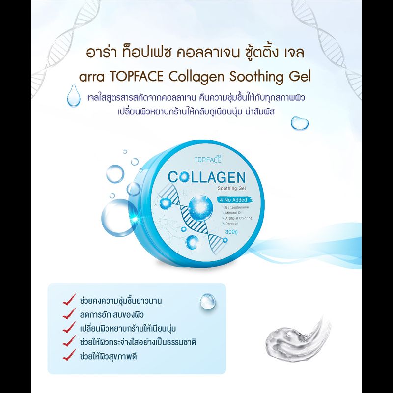 ซื้อ1แถม1 บํารุงผิวคลอลาเจน collagen กระชับรูขุมขน เจลว่านหางจระเข้ บำรุงผิวหน้า ผิวกาย Soothing & Moisture Aloe Vera Gel อโลเวร่า ผิวให้เนียนนุ่ม ความงาม