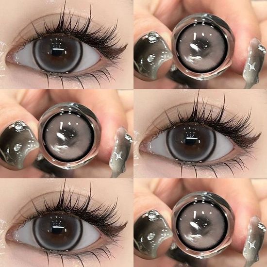 Midroo🍭คอนแทคเลนส์สี Black คอนแทคเลนส์บิ๊กอายคอนแทก 1คู่🌷14.2mm