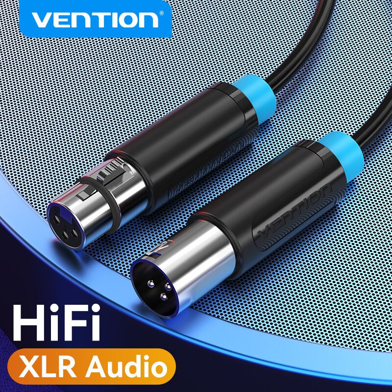 Vention สายxlr cable  สายไมโครโฟน สเตอริโอ สายสัญญาณเสียง Cannon Male to Female สายเคเบิ้ลไมโครโฟน ชายหญิง jst 3 pin aux Balanced สายสัณญาณ aux cable mic stereo audio cable