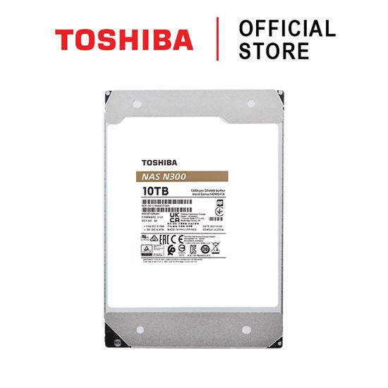 Toshiba NAS HDD TSB INT 3.5"10TB (N300)NAS 24x7 7200RPM 256MB Internal Harddisk TSB-HDWG11AUZSVA