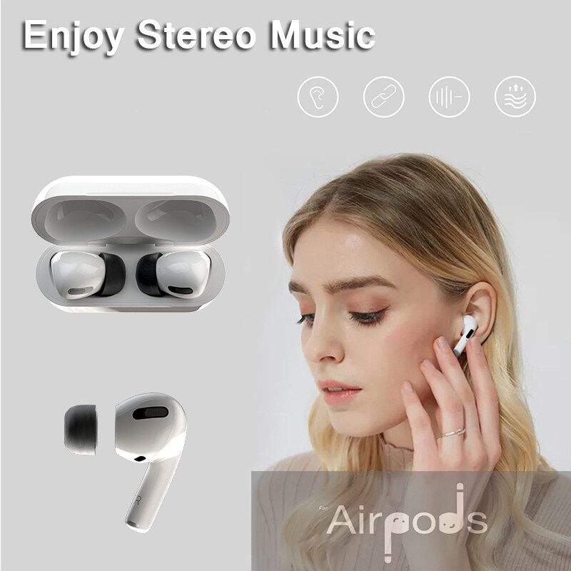 Memory Foam Ear Tips for AirPods Pro 1st & 2nd Generation Anti-Slip Replacement Ear Tips with Noise Reduction Hole Reduce Pain Fit in The Charging Case