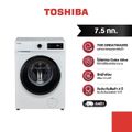 TOSHIBA เครื่องซักผ้าฝาหน้า รุ่น TW-BH85S2T(WK) ขนาด 7.5 กิโลกรัม