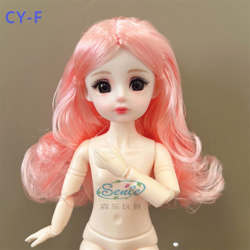 ตุ๊กตา BJD 3D 30 ซม. ตาจําลอง 20 ข้อต่อขยับได้ หลายสี ผมนู้ด บอดี้เกิร์ล DIY แต่งตัวของเล่น บานพับ ตุ๊กตา