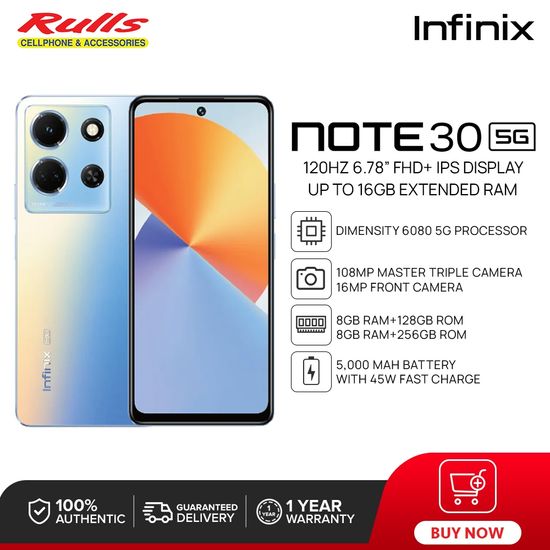 Infinix NOTE 30 phone 4G/5G (8+128/8+256GB) 120Hz FHD+ 6.78” screen SuperNight Film โทรศัพท์มือถือ สมาร์ทโฟน โทรศัพท์เกม