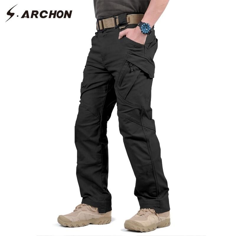 IX9 97% Cotton Men Tactical Cargo Pants Men Trousers Male Casual Many Pockets Stretch Cotton Pants